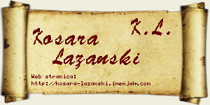 Kosara Lazanski vizit kartica